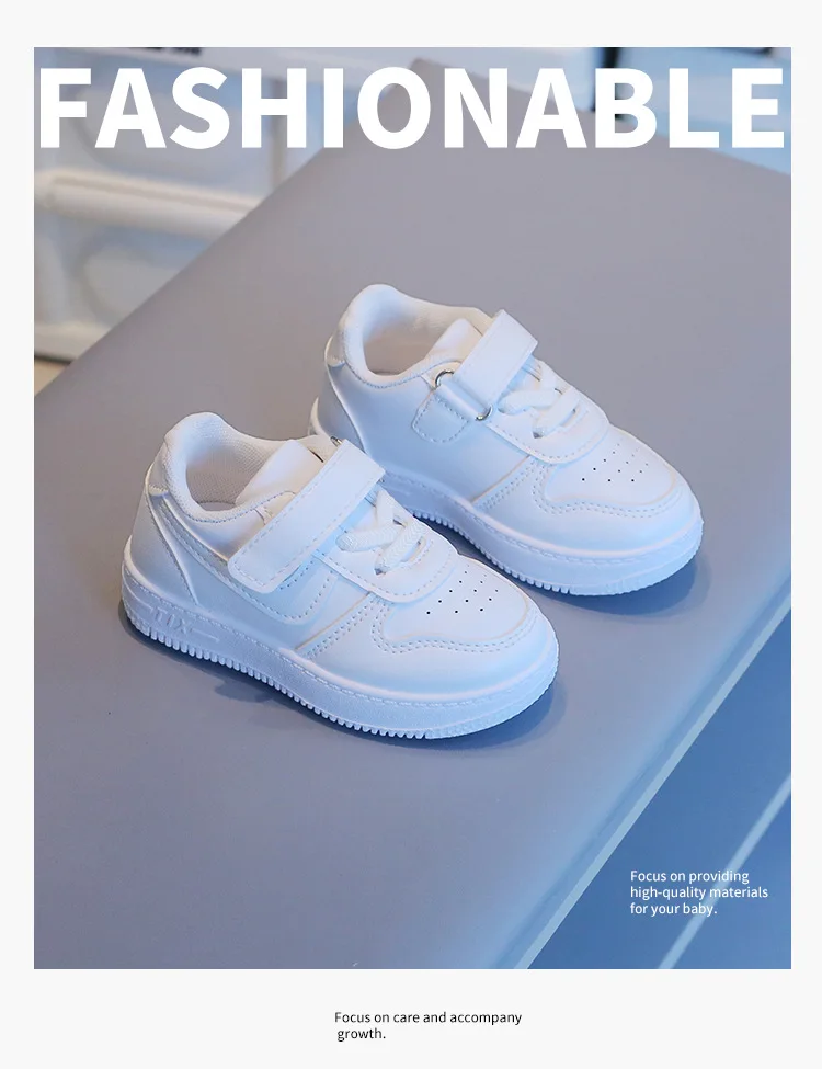 Autumn Children Sneaker Boys Casual Shoes Leather Flat Student Walking Shoes Non-slip Girl Lightweight Sports Tennis Footwear