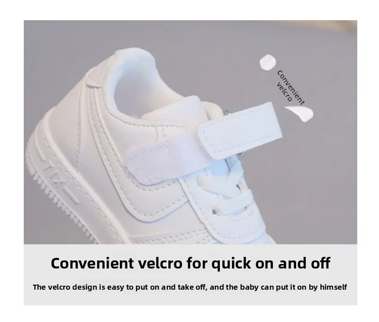 Autumn Children Sneaker Boys Casual Shoes Leather Flat Student Walking Shoes Non-slip Girl Lightweight Sports Tennis Footwear