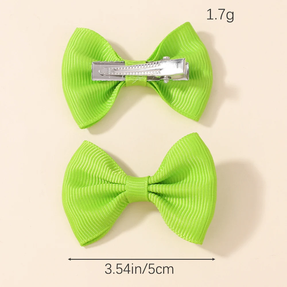 10/20/26/40pcs Random Color Bow Ribbon Hair Bow Clips Handmade Hairgripes Headwear Hairpins Baby Kids Hair Accessories
