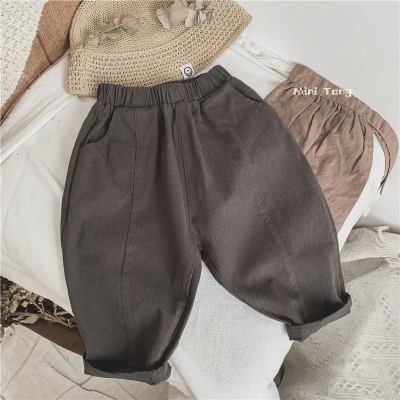 2026 New Children Pants Spring and Autumn New Casual Loose Boy's Wide-leg Pant Harem Pants 1-5Y Kid's Trousers