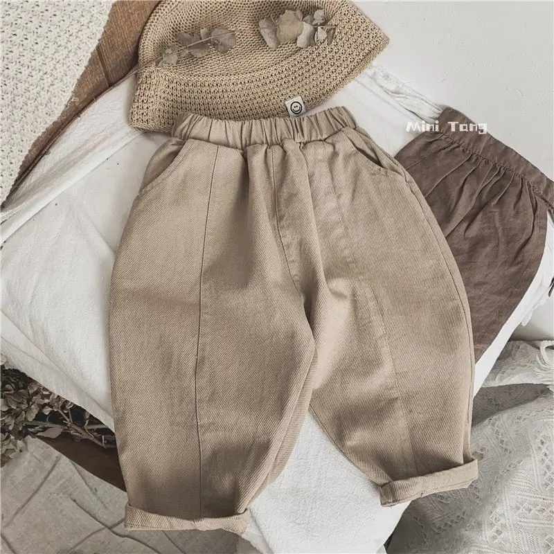 2026 New Children Pants Spring and Autumn New Casual Loose Boy's Wide-leg Pant Harem Pants 1-5Y Kid's Trousers