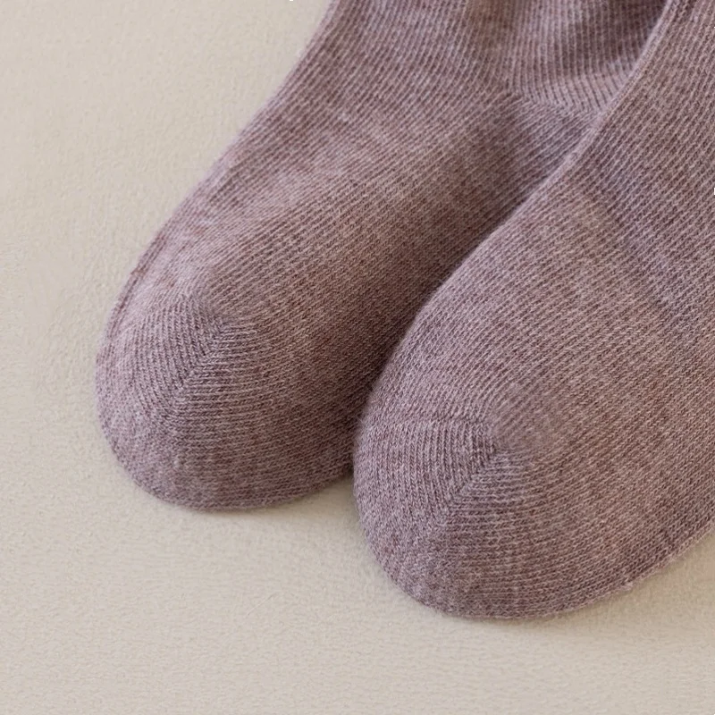 Kids Long Socks For Girls Spring Autumn New Cotton Children's Calf Socks Retro Solid Knee High Baby Child Girl Socks 1-12Years