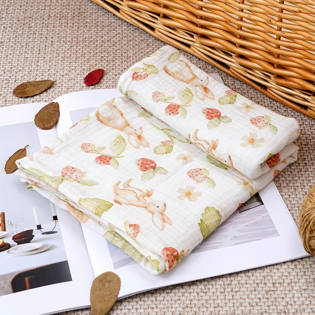 Kangobaby #My Soft Life# 100% Cotton Baby Muslin Blanket Infant Bath Towel Size 80x80cm
