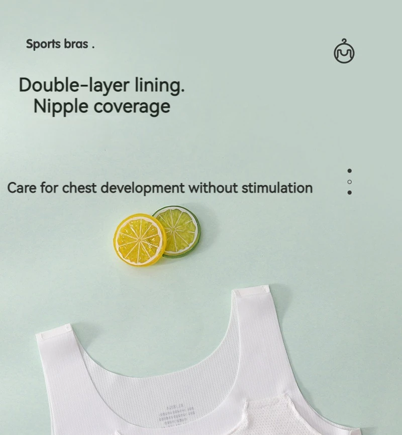 2026 Bra For Teenager Girls New Student Girl Development Period Bra No Steel Ring Girl Sports Tube Top Solid Color Training Bra