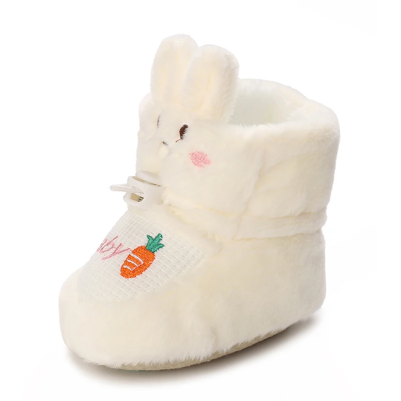 Infant Pre-Walker Shoes Baby Shoes 0-1Year Cute Plush Bunny Bear Winter Warm Soft Booties Footwear