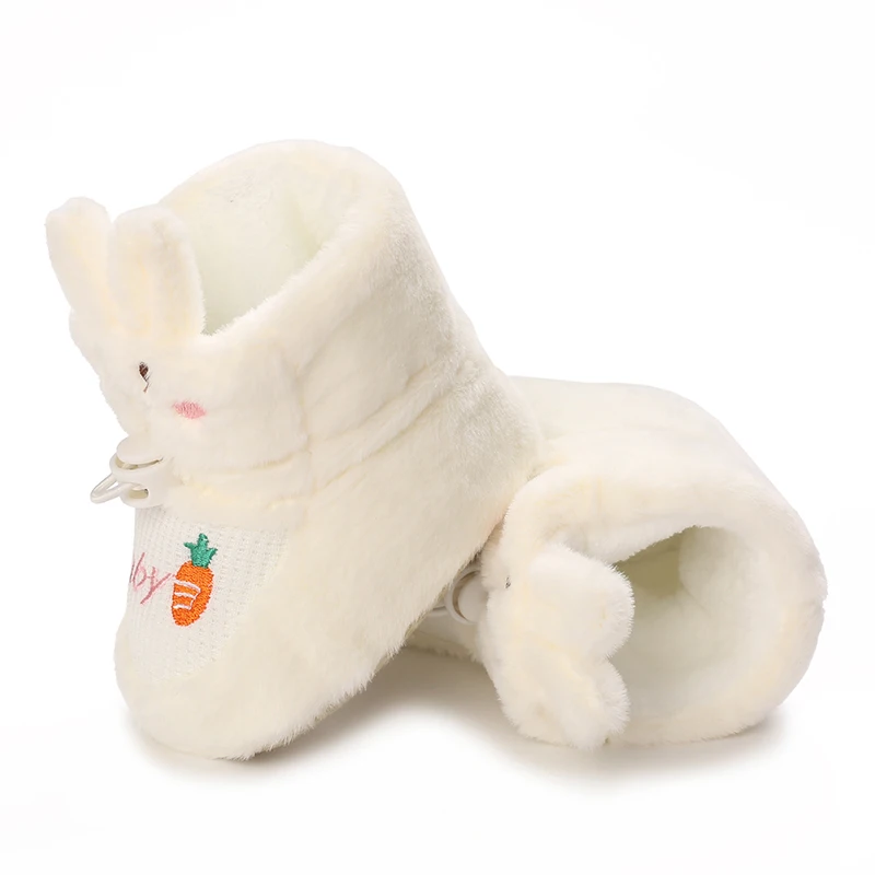 Infant Pre-Walker Shoes Baby Shoes 0-1Year Cute Plush Bunny Bear Winter Warm Soft Booties Footwear