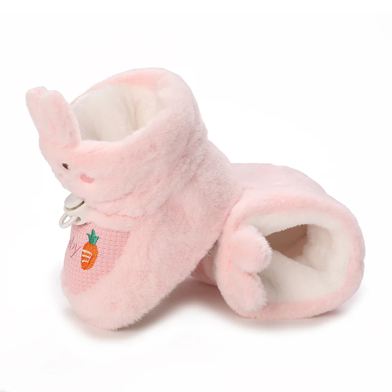 Infant Pre-Walker Shoes Baby Shoes 0-1Year Cute Plush Bunny Bear Winter Warm Soft Booties Footwear