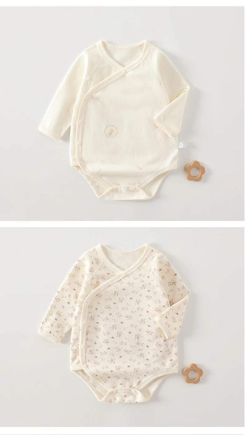 AYNIGIELL Autumn Pure Cotton Clothes Newborn Baby Girls Boys Romper 100% Cotton Long Sleeves Bodysuit Infant Baby Clothes