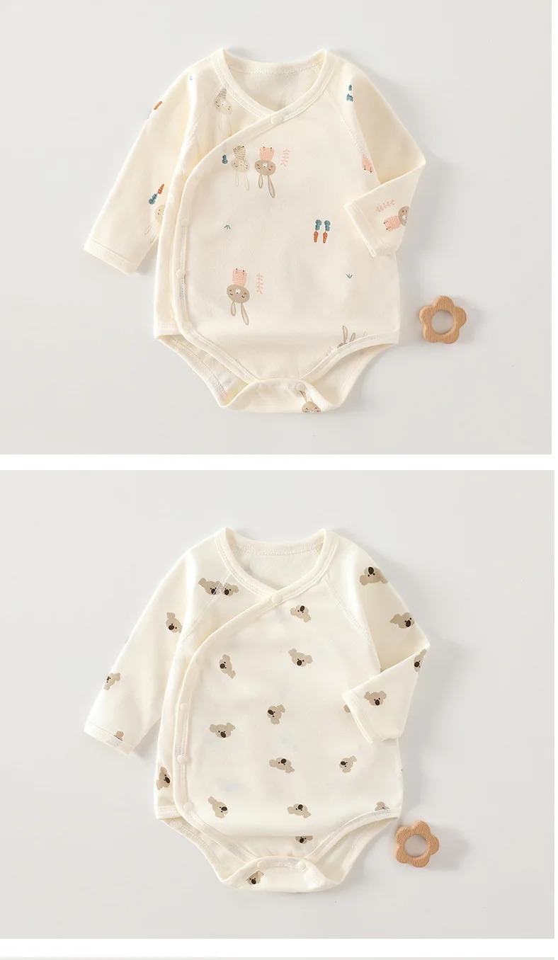 AYNIGIELL Autumn Pure Cotton Clothes Newborn Baby Girls Boys Romper 100% Cotton Long Sleeves Bodysuit Infant Baby Clothes