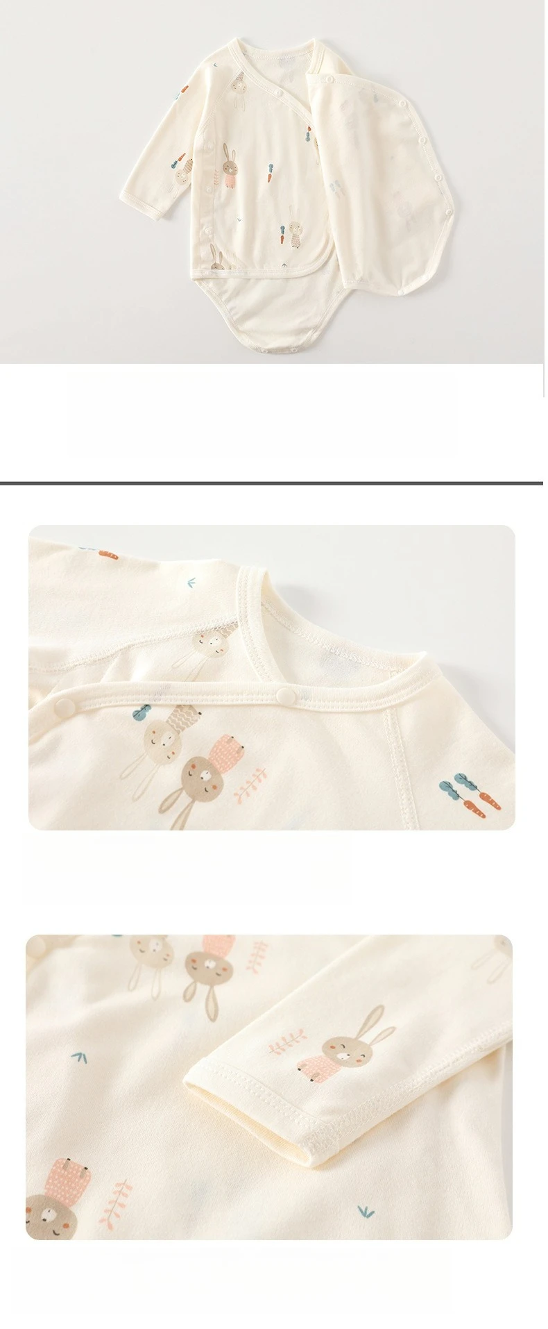 AYNIGIELL Autumn Pure Cotton Clothes Newborn Baby Girls Boys Romper 100% Cotton Long Sleeves Bodysuit Infant Baby Clothes