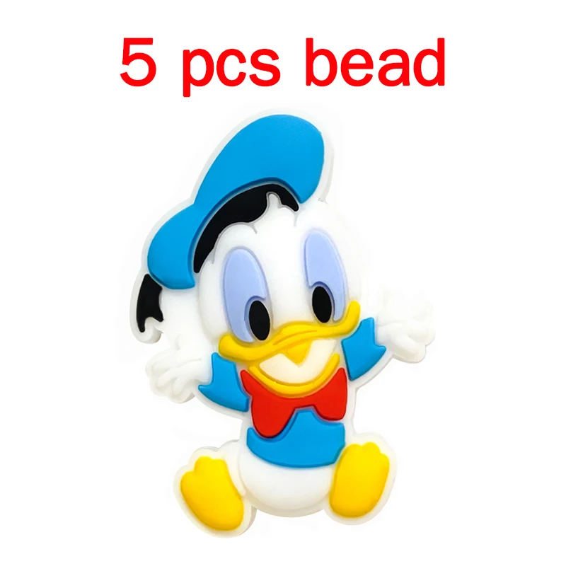 5pcs Silicone Cartoon Beads DIY Pacifier Chain Baby Oral Care Pacify Accessory Part