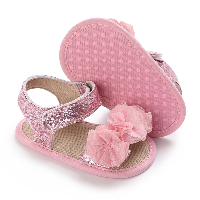 0-18M Baby Shoes Infant Pre-Walker Shoes, Cute Pink Theme Casual Flat Shoes, Soft Sole Lightweight Comfortable for Girls