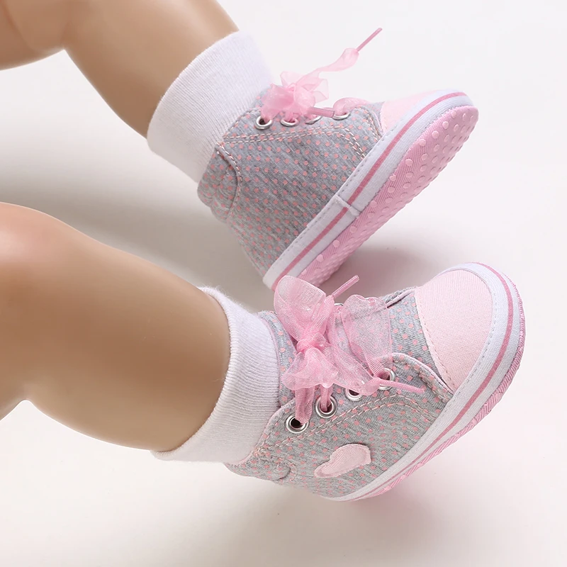 0-18M Baby Shoes Infant Pre-Walker Shoes, Cute Pink Theme Casual Flat Shoes, Soft Sole Lightweight Comfortable for Girls
