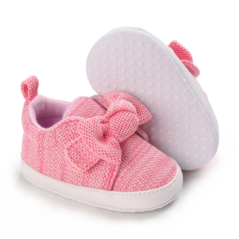 0-18M Baby Shoes Infant Pre-Walker Shoes, Cute Pink Theme Casual Flat Shoes, Soft Sole Lightweight Comfortable for Girls