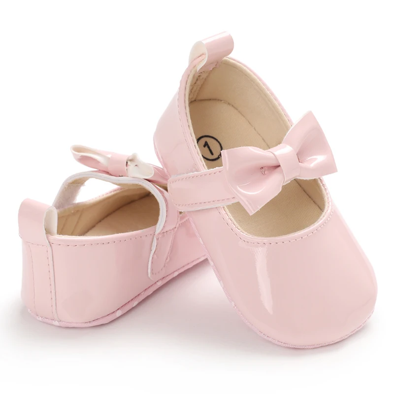 0-18M Baby Shoes Infant Pre-Walker Shoes, Cute Pink Theme Casual Flat Shoes, Soft Sole Lightweight Comfortable for Girls
