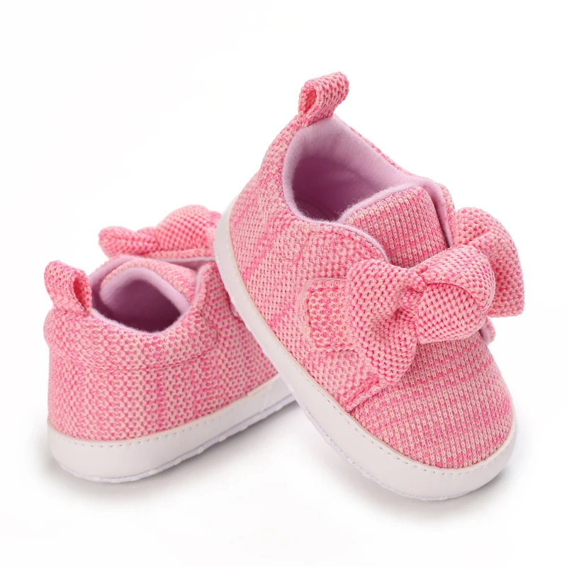 0-18M Baby Shoes Infant Pre-Walker Shoes, Cute Pink Theme Casual Flat Shoes, Soft Sole Lightweight Comfortable for Girls