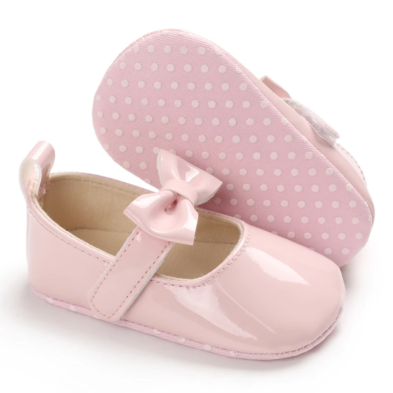 0-18M Baby Shoes Infant Pre-Walker Shoes, Cute Pink Theme Casual Flat Shoes, Soft Sole Lightweight Comfortable for Girls