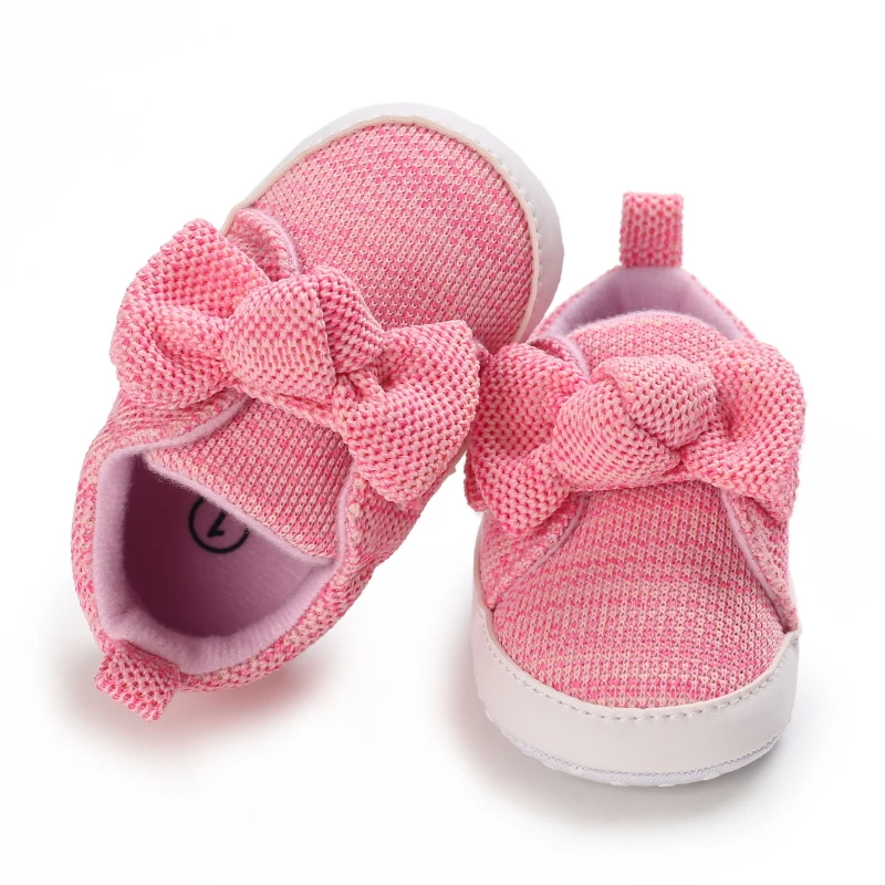 0-18M Baby Shoes Infant Pre-Walker Shoes, Cute Pink Theme Casual Flat Shoes, Soft Sole Lightweight Comfortable for Girls
