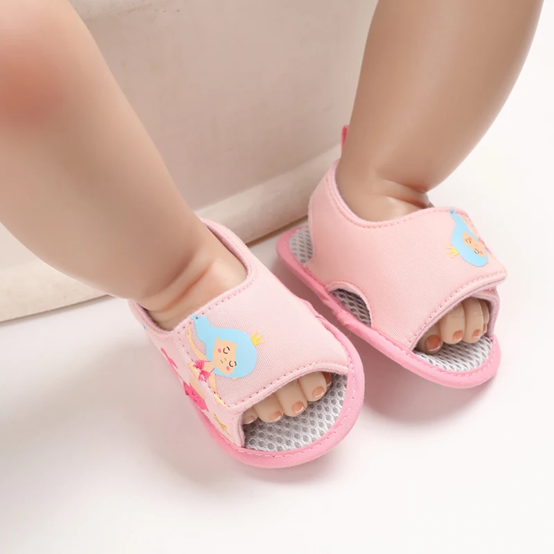 0-18M Baby Shoes Infant Pre-Walker Shoes, Cute Pink Theme Casual Flat Shoes, Soft Sole Lightweight Comfortable for Girls