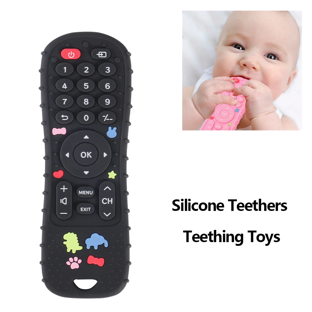 1/4PCS Silicone Baby Toys TV Remote Control Shape Teether Toy BPA Free Silicone Teething Chewing Toy Sensory Baby Accessories