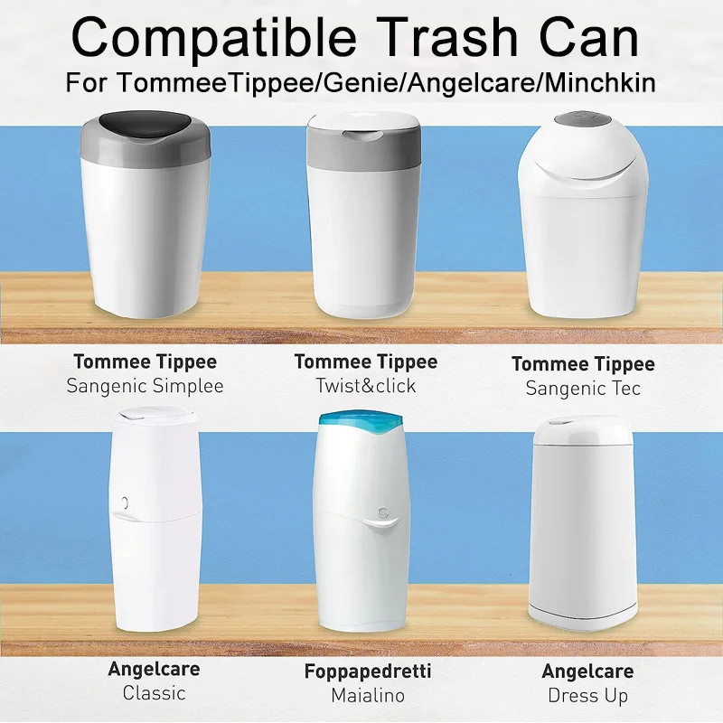 Multi-Colour Diaper Pails Refills For Tommee Tippee Sangenic Simplee or Twist&click For Angelcare For Genie For Munchkin Pails