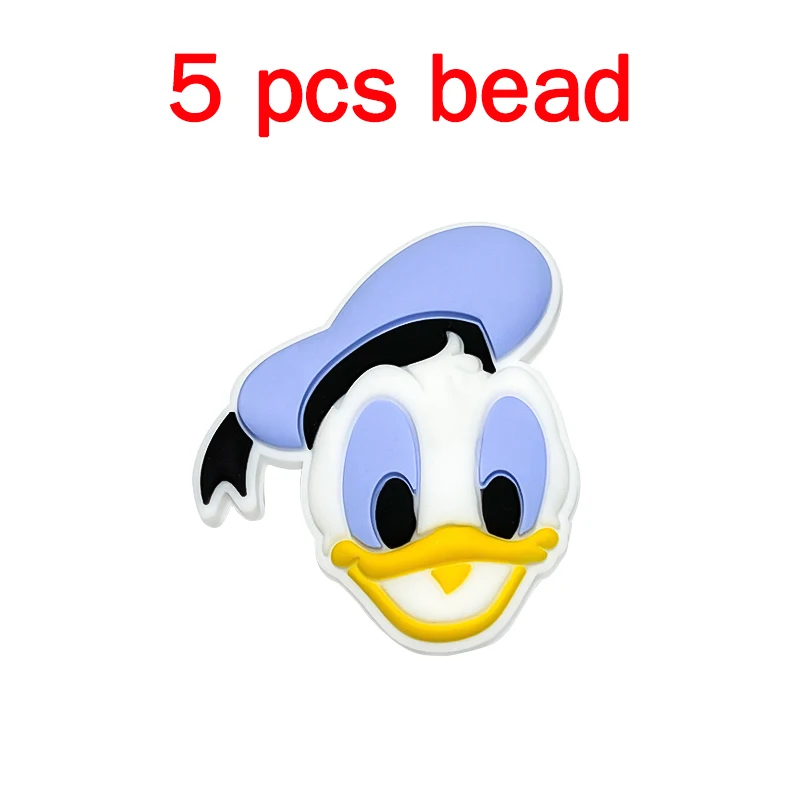 5pcs Silicone Cartoon Beads Pacifier Chain Baby DIY Care Nipple Chain Fittings