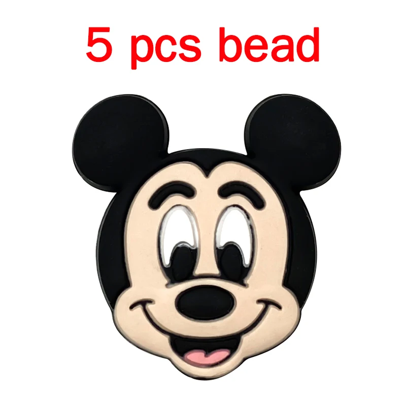 5pcs Silicone Cartoon Beads Pacifier Chain Baby DIY Care Nipple Chain Fittings