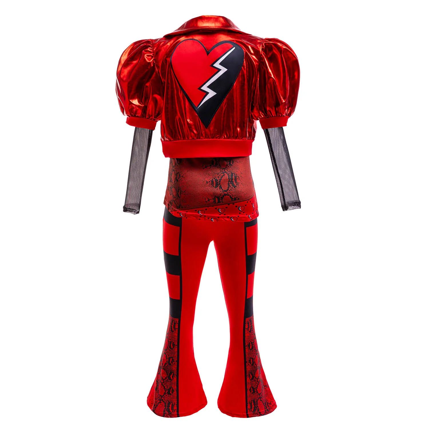 2026 Fancy Comedy Movie Role Play Rock Costume 3PCS Suit The Rising of Red Cosplay Clothing Set Kid Descendant Halloween Apparel