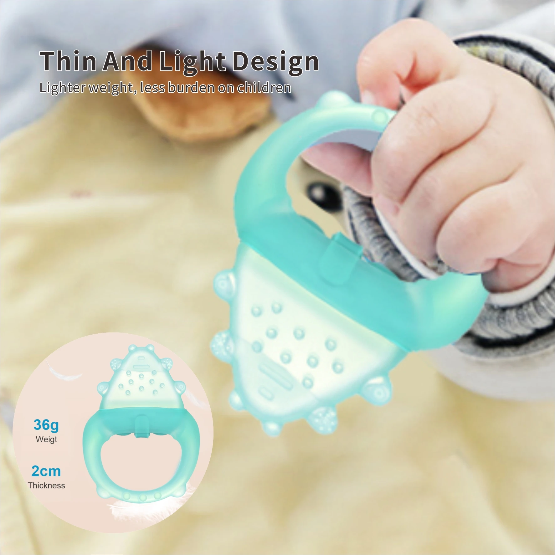 Freezable Baby Silicone Teething Toys – Cooling Relief for Babies 0-12 Months, BPA-Free, Water-Filled & Ice Teething Toys, Safe