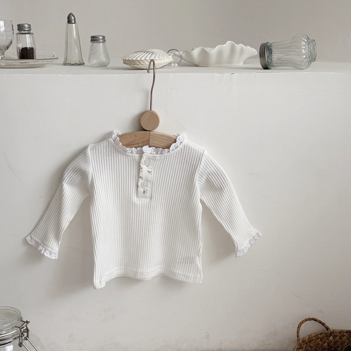 Autumn Fashion Newborn Baby Girls Clothes Comfort Solid Color Lace Long Sleeves Trendy Breathable Kids Girl Korean Style