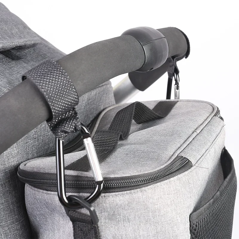 5/2PCs baby stroller hook clip aluminum alloy carabiner cart organizer diaper bag shopping pram hook hanger stroller accessories
