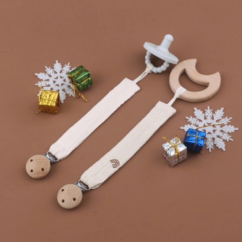 Infant Dummy Pacifier Clips Soft Cotton Soother Holder Nursing Teether Dummy Clip Nipple Holder Baby Pacifier Chain