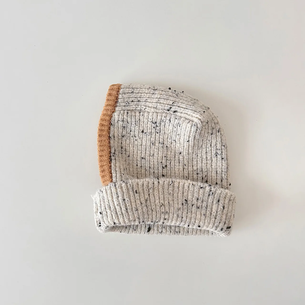 Kids Boys Girls Cold-proof One Piece Scarf Cap Winter Warm Solid Color Knitted Hood Beanie Boys Girls Balaclava Hat