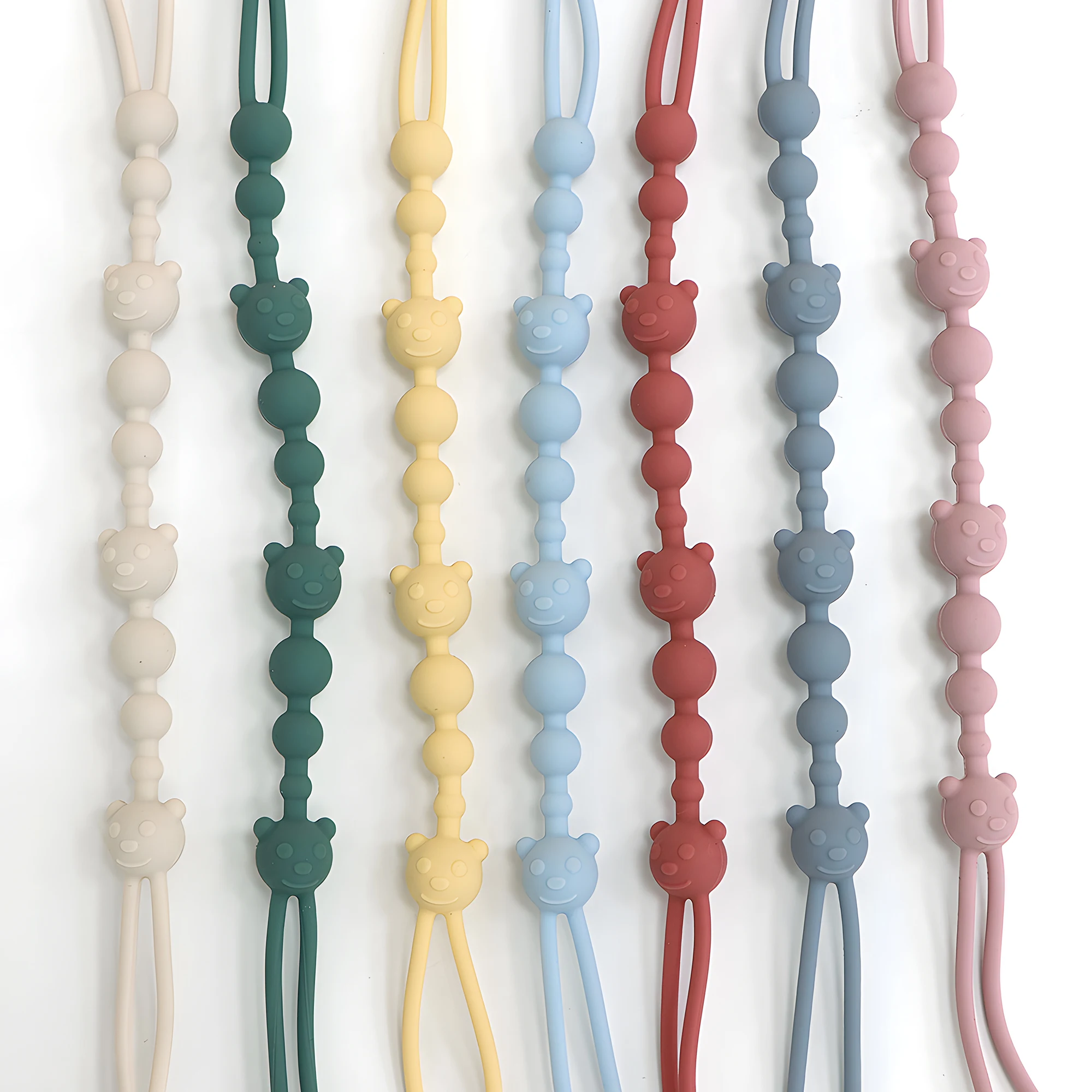 Soothing Pacifier Anti-chain Baby Stroller Teether Anti-loss Chain Baby Silicone Pacifier Clip Toy Biting Glue Lanyard