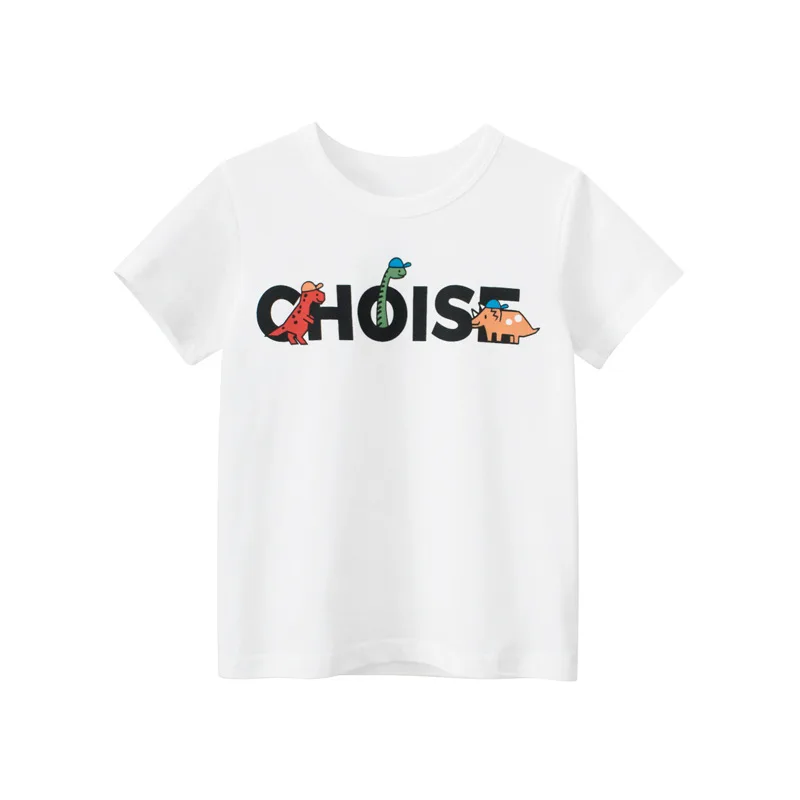 Children Short Sleeve T-shirts Korean Version Kids Clothing Boy Baby Cotton Tees 2-9 Years Summer Cartoon Tops