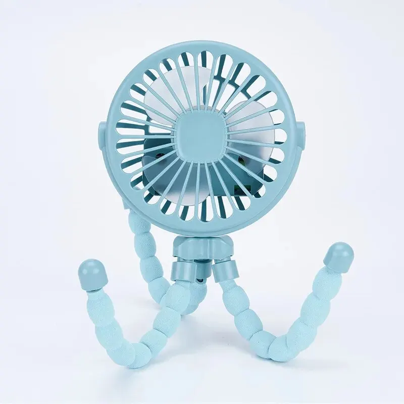 Multi Functional Student Baby Stroller Portable USB Rechargeable Lithium Battery Octopus Mini Fan