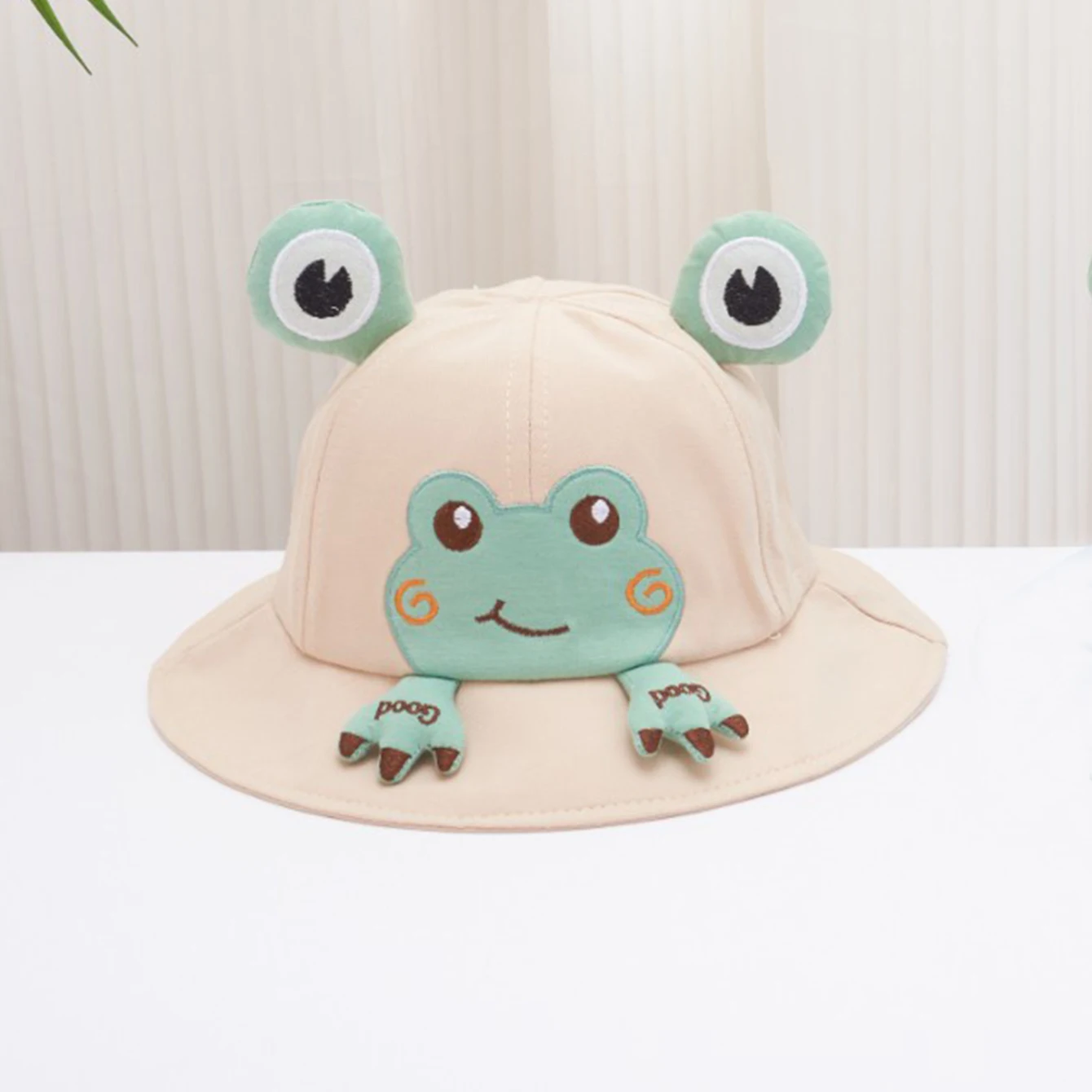 Cute Little Frog Baby Hat for Sun Protection, Fisherman Hat for Children Traveling, Sun Protection Hats for Boys and Girls