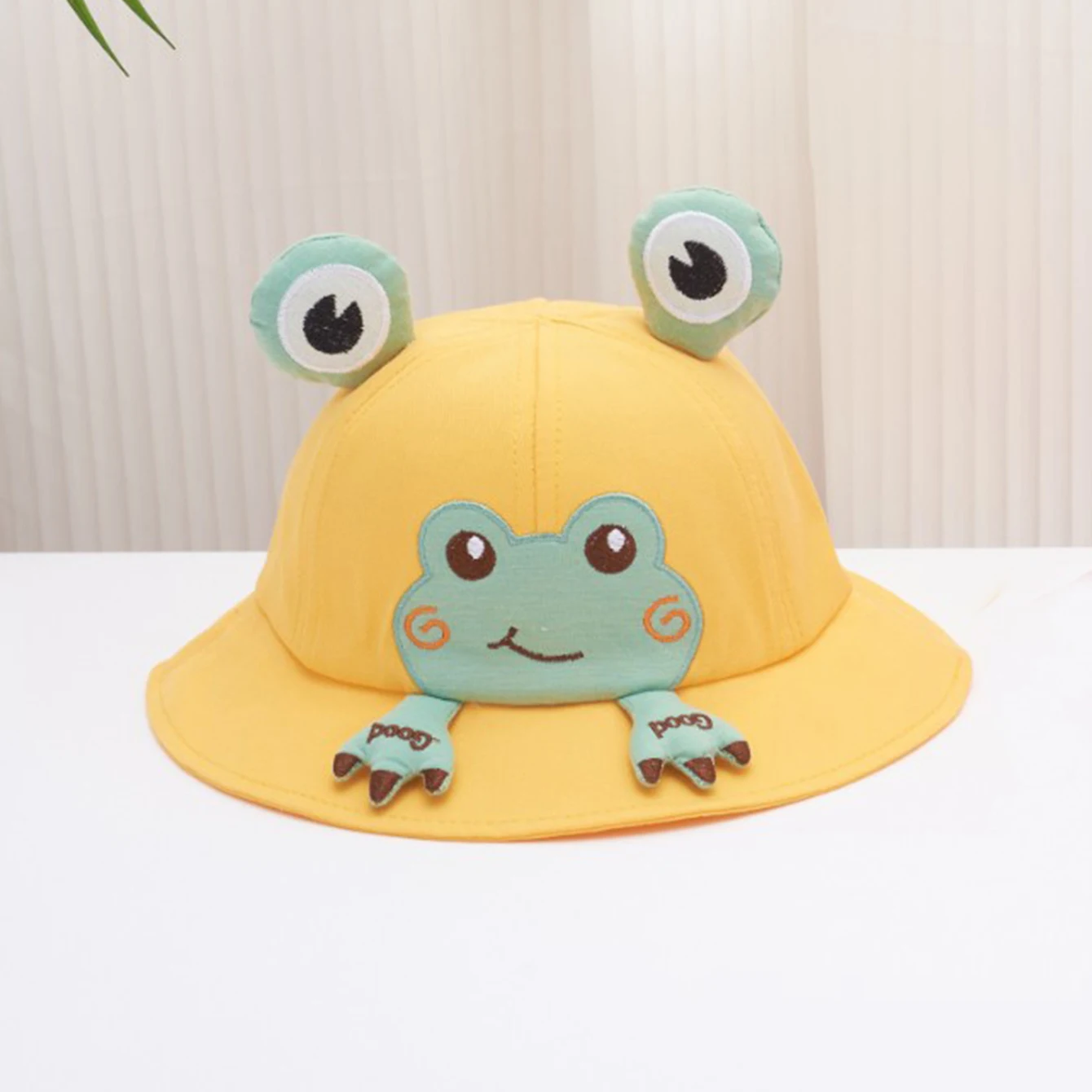Cute Little Frog Baby Hat for Sun Protection, Fisherman Hat for Children Traveling, Sun Protection Hats for Boys and Girls