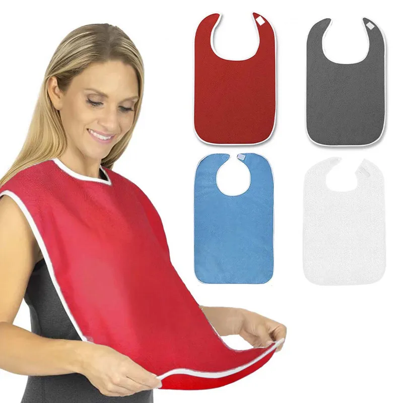 Adult Bibs Apron Bib for Men and Women Suitable for Seniors Stain Resistant Diet Cloth Waterproof Adult Mealtime Bib Cloth