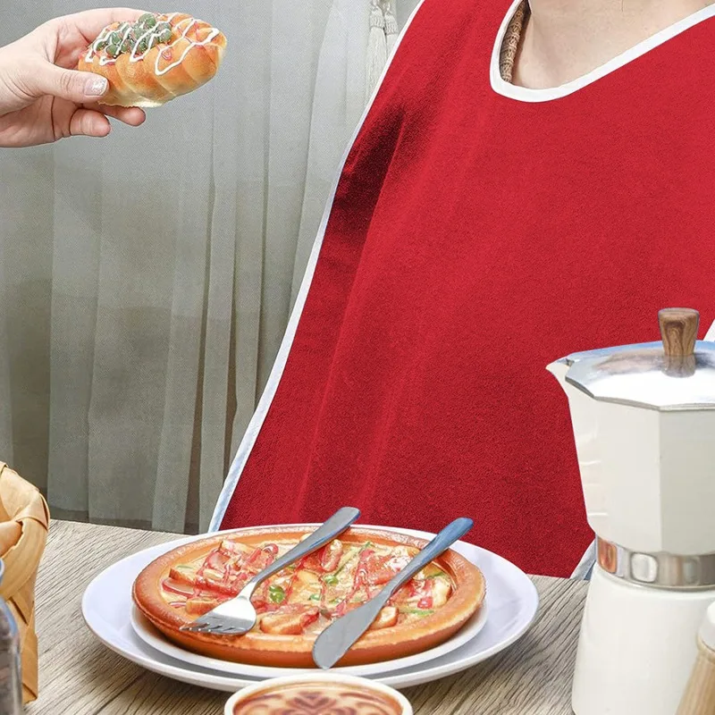 Adult Bibs Apron Bib for Men and Women Suitable for Seniors Stain Resistant Diet Cloth Waterproof Adult Mealtime Bib Cloth