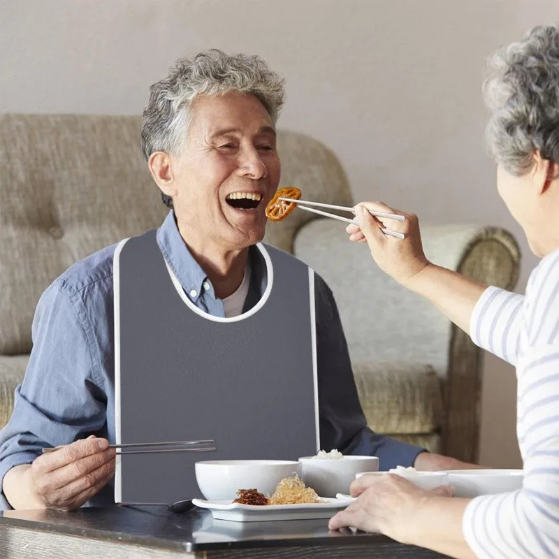 Adult Bibs Apron Bib for Men and Women Suitable for Seniors Stain Resistant Diet Cloth Waterproof Adult Mealtime Bib Cloth
