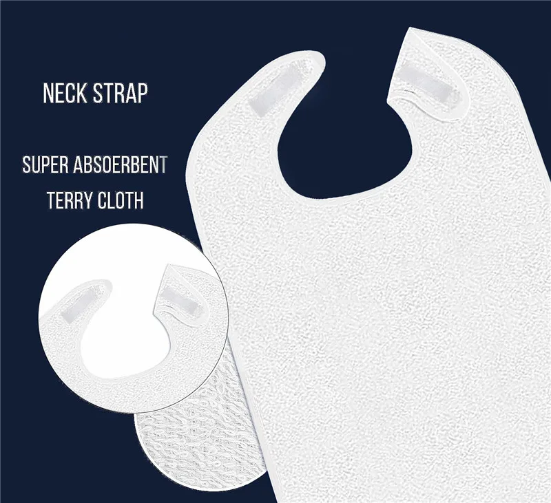 Adult Bibs Apron Bib for Men and Women Suitable for Seniors Stain Resistant Diet Cloth Waterproof Adult Mealtime Bib Cloth