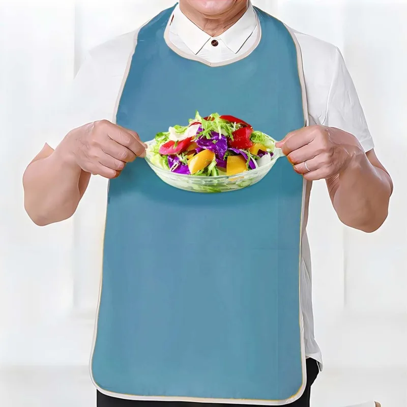Adult Bibs Apron Bib for Men and Women Suitable for Seniors Stain Resistant Diet Cloth Waterproof Adult Mealtime Bib Cloth