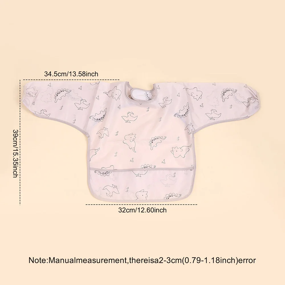 Waterproof Full Sleeve Baby Bibs Children Apron Long Sleeve Feeding Smock Kids Eating Breastplate Infant Scarf Clothing