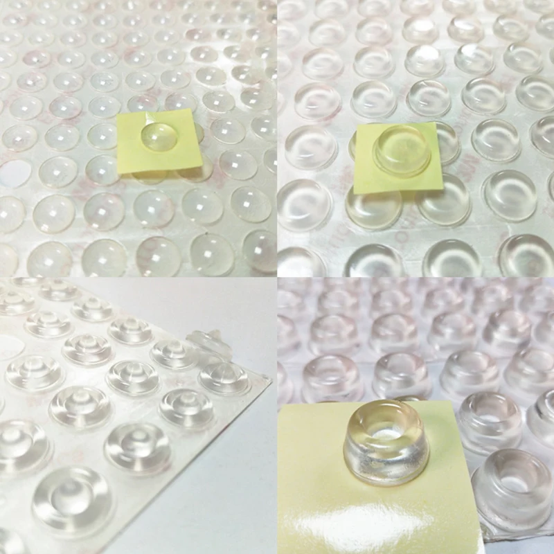 Transparent PVC Crash Pad Transparent Self-Adhesive Door Stopper Rubber Damping Bumper Cabinet Silicone Furniture Pad Protector