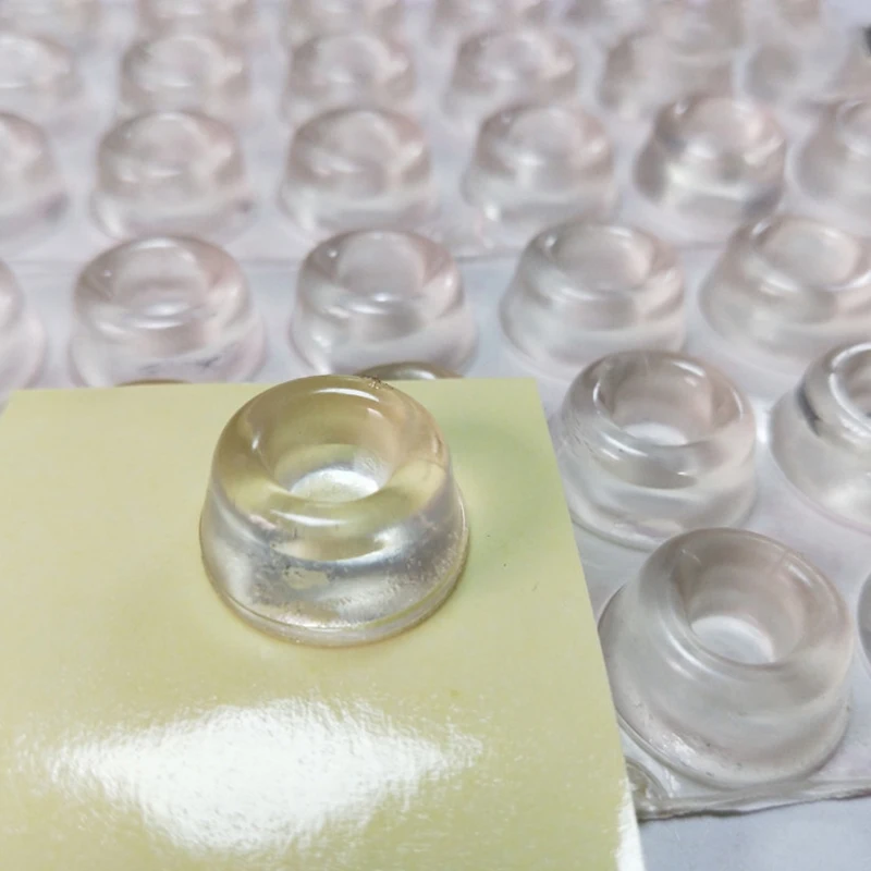 Transparent PVC Crash Pad Transparent Self-Adhesive Door Stopper Rubber Damping Bumper Cabinet Silicone Furniture Pad Protector