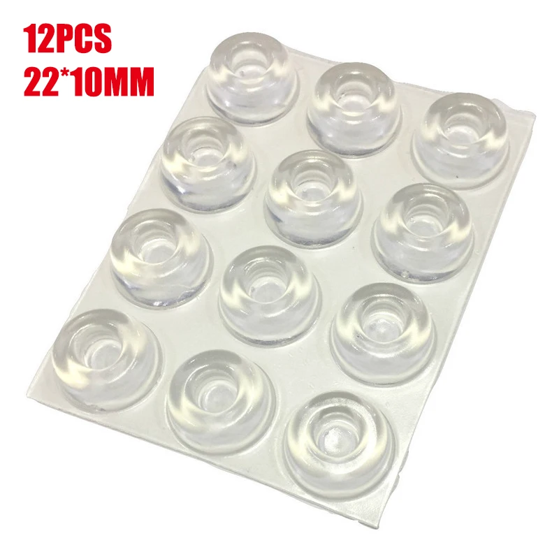 Transparent PVC Crash Pad Transparent Self-Adhesive Door Stopper Rubber Damping Bumper Cabinet Silicone Furniture Pad Protector