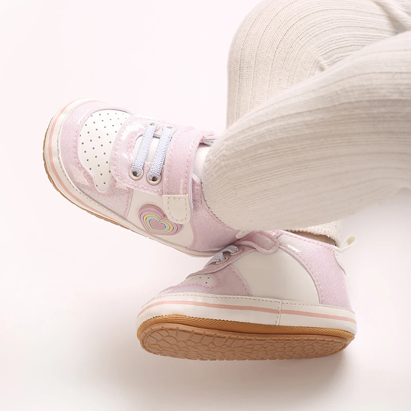 Fashionable Korean Version Men's And Women's Sports Shoes Indoor Soft Rubber Sole Anti Slip Front Shoes 0-18M Baby Shoes