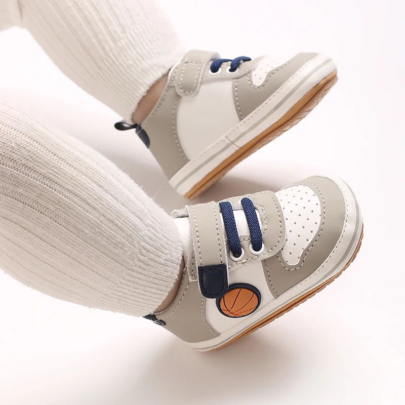 Fashionable Korean Version Men's And Women's Sports Shoes Indoor Soft Rubber Sole Anti Slip Front Shoes 0-18M Baby Shoes