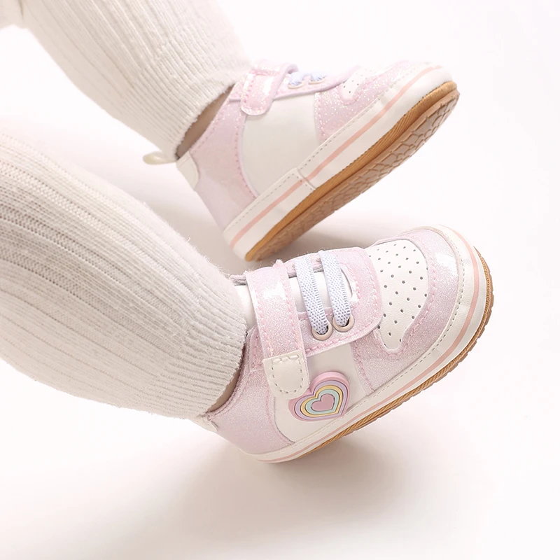 Fashionable Korean Version Men's And Women's Sports Shoes Indoor Soft Rubber Sole Anti Slip Front Shoes 0-18M Baby Shoes